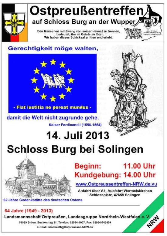 Landestreffen der Ostpreußen auf Schloss Burg 2013 thumbnail