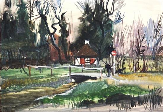 Als Kostbarkeiten empfunden  Aquarelle von Heinrich Bromm thumbnail