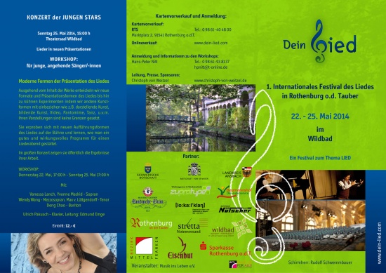 DEIN LIED 1. Internationales Festival des Liedes in Rothenburg o.d.Tauber thumbnail